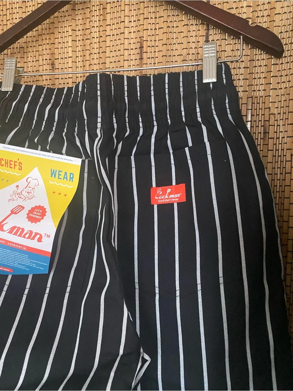 Cookman Chef Pants Stripe Black Size S Unisex - Picture 12 of 16